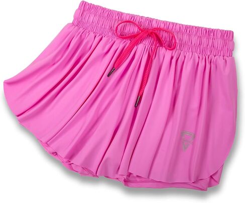 Flowy Pleated Skirts for Women Trendy Gym Yoga Athletic Shorts Workout Running Tennis Golf Teen Girls Cute Comfy Pleated Mini Skort Preppy Summer Clothes(L, Hot Pink) in Saudi Arabia