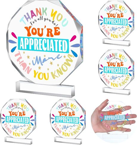 جائزة تقدير كبيرة الكأس الاكريليك هدايا الاعتراف الموظف شكرا لك جائزة الكأس للأطفال البالغين الموظفين المعلمين زملاء العمل in Saudi Arabia