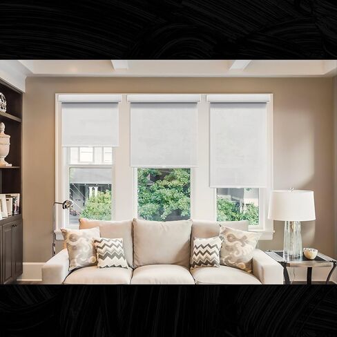 Chicology Deluxe Free-Stop Cordless Roller Shades, No Tug Privacy Window Blind, Magnolia (Light Filtering), 66"W X 72"H in Saudi Arabia
