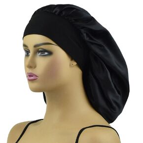 Silk Bonnet for Sleeping Women Long Hair Bonnet Satin Bonnet Hat Extra Large Sleep Cap for Braids XL Shower Silk Night Cap
