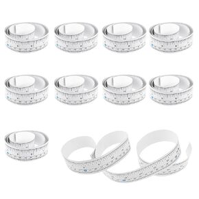 10 Pcs Self Adhesive Measuring Tape, Adhesive Tape Measure Double Scale Ruler Sticker Measure Workbench Ruler for Woodworking, Saw Table, Drafting Table, Left to Right, 36 Inches 90 cm