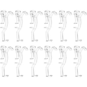 uxcell 20Pcs 2.5 Inch Clear Valance Clips, Hidden Window Blind Valance Retainer Holder for Horizontal Blind Wood or Faux Wood Blinds, Style2