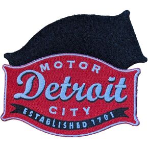 Detroit Buckle 100% Embroidery Patch Iron on or Sew on Embroidered 3.75″ Wide x 2.5" Tall in Kuwait