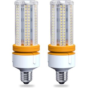 2 Pack 60W LED Corn Light Bulb 7500 Lumin 600W Replacement E26 Cool Daylight White Color for Indoor Outdoor Building Appliction, 2 Count (Pack of 1)