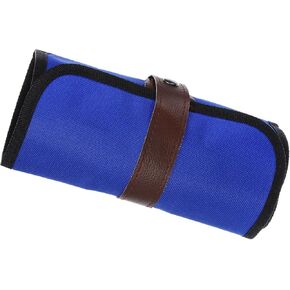 PATIKIL Handmade 24 Slots Roll Up Pencil Case, Oxford Cloth Pencil Wrap Pouch Pen Holder Organizer for Artist Drawing Coloring Sketching, Blue