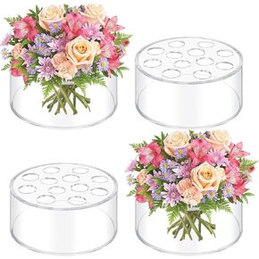 4 Pack Acrylic Flower Vase Square, Clear Vase, Flower Vases for Centerpieces, Floral Low Vases for Dining Table Reception, Home Party and Weddings, 4 Pack, Square