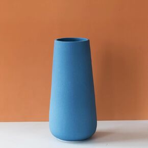 Orange Ceramic Vase, 7.7" H, Minimalist Modern Home Decoration, Matte Design for Fireplace Bedroom Kitchen Living Room Centerpieces Office Desk, Fit for Holding Dried Flowers, Fresh Flowers