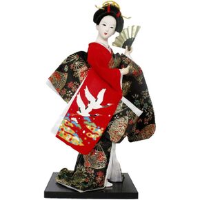 Geisha Doll Ornaments Handicrafts Statuette Japanese Resin Creative Folk Ethnic Figurine for Home Store Office Bedroom Gardening