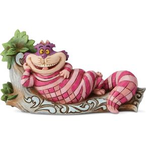 Enesco Disney Traditions by Jim Shore Alice in Wonderland Cheshire Cat on Tree Figurine, 2.72 Inch, Multicolor