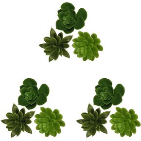 Garneck 6 PCS Artificial Plant Artificial Cactus Wedding Decoration Fake twig Faux Succulent Silk Succulents Succulent Twig Decoration Succulent Ornament Succulent Cuttings Mini Decorate