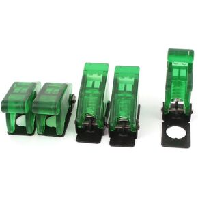 5Pcs Green Waterproof Toggle Switch Cover Flip Safety Cap Guard 12mm