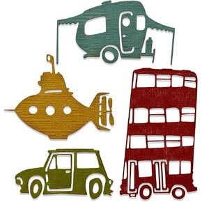 Sizzix Thinlits Die Set 25PK Road Trip Colorize by Tim Holtz, 666288, Multi-Colour