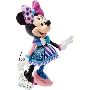 Enesco Disney Britto Minnie Mouse Posing in Dress Figurine, 8.875 Inch, Multicolor
