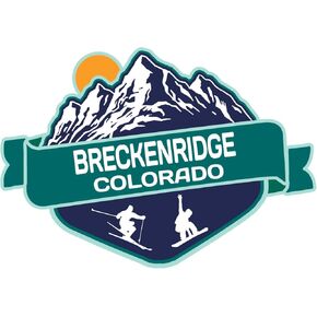 Breckenridge Colorado Ski Adventures Souvenir 2 Inch Vinyl Decal Sticker Goggle Design