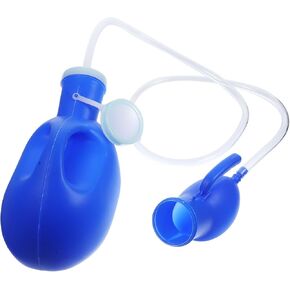 EXCEART Elderly Urinal Portable Urinal Bottle for Men Spill Proof Reusable Male Pee Bottle Camping Toilet Mens Potty 2000ml Long Tube with Lid 2000ml (Blue) Emergency Urinal