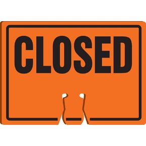 AccuformNMC "Registration" Traffic Cone Top Sign, Combine With Orange Cones to Create a Custom Warning Sign, 10" x 14" Plastic Cone Sign, Made in the USA, FBC769