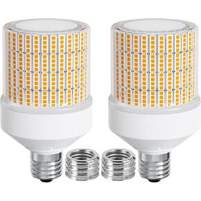 NS 700W Equivalent Led Corn Light Bulb 2 Pack 10500 Lumens 3000K Warm White Lamp E26/E39 Medium Mogul Base 70W Large Area Lighting for Outdoor Indoor Garage Warehouse High Bay Lights