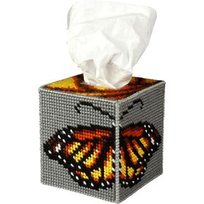 Orchidea - Tissue Box Cover - Needlepoint Kit - Christmas Santa - Plastic Canvas - 7 Count - for Adults - 5108