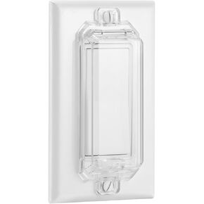 CLYMENE Light Switch Cover Guard, Child Proof Wall Switch Cover Keeps Lights or Switches from Being Accidentally Turned ON or OFF, Rocker Style (Clear, 2 Pack)