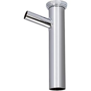 EZ-FLO 1-1/2 Inch x 8 Inch Dishwasher Tailpiece, Direct Connection for Tubular Drain Applications, 5/8 Inch OD Branch, Chrome Finish, 35088