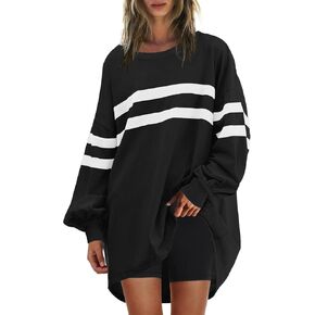 Long Sweatshirts for Women Crewneck Oversized Fall Shirts 2024 Long Sleeve Tunic Tops S-2XL