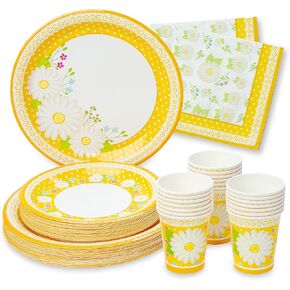 Royal Bluebonnet Luau Plates and Napkins Party Supplies - Set of Tropical Party Plates, Hawaiian Plates and Napkins, Tropical Paper Plates, Luau Party Plates, Hawaiian Party Plates, Tropical Plates