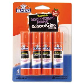 Elmer'S Washable School Glue Sticks - Purple 4/Pkg-.24oz