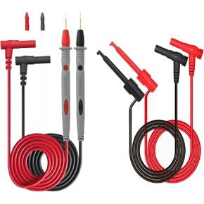 Multimeter Test Leads Kit，Test Probes 1000V 20A, 4mm Banana Plug Test Tweezer，SMD IC Test Hook Clips, for Most of Digital Multimeter Clamp Meter, 3.3 ft/1m in Saudi Arabia