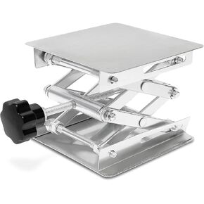 Wisamic Lab Jack Scissor Stand Platform 4x4 inches Stainless Steel Lift Stand Table Laboratory Support