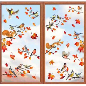 Whaline Valentine's Day Window Clings Watercolor Animal Heart Window Stickers Hello Valentine Double-Side Decals for Wedding Anniversary Party Home School Office Decor, 7.8 x 11.8 Inch, 9 Sheet in Kuwait