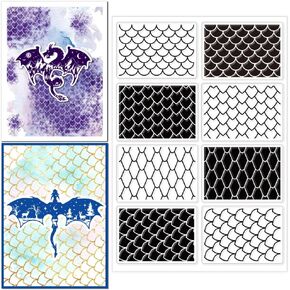 CHGCRAFT Vintage Clear Stamp Tile Background Stamp Silicone Clear Stamp Seals Pattern Background Stamp for DIY Scrapbooking Photo Album Decorative Cards Making 4.33×6.3 Inch