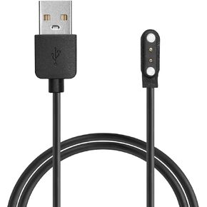 kwmobile USB Cable Charger Compatible with Nerunsa P66D / NiUFFiT P66 / Ddidbi P66D / IDW19 / IDW13/ IDW15 Cable - Charging Chord for Smart Watch - Black