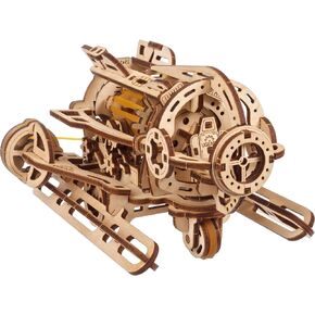 UGEARS Steampunk Airship - Ugears Wooden 3D Puzzles for Adults - Wood Mechanical Model with Moving Parts for Adults to Build - Building Kits Brain Teaser Puzzles - Retro Airship Wooden Models in Kuwait