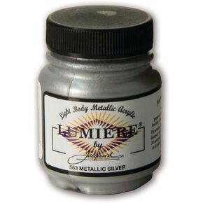Jacquard Lumiere Fabric Paint MET, Metallic Silver