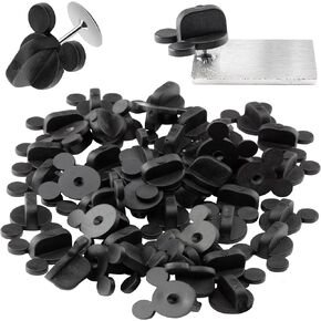 PVC Rubber Mouse Ears Pin Backs(50 Pcs) -Compatible with Mickey Mouse, Disney & novelty Collectible pins - Keep your favorite pins safely secured to your clothes - Keepers, Tie Tack, Lapel Pin Backing