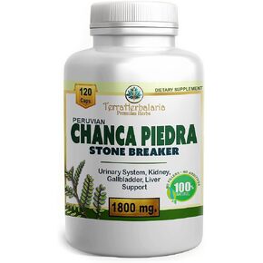 Chanca Piedra Stone Breaker | Made in USA with Premium Chanca Piedra from Peru | 1800 mg | Stone Dissolver Crusher, Kidney & Gallbladder Support | Liver Support, Flush,120 Vegetarian Soft Capsules