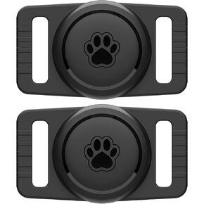 Waterproof Silicone AirTag Holders for Cat and Dog Collars - 2 Pack