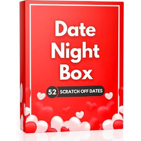 Date Night Box: 52 Fun & Adventurous Scratch-Off Date Ideas for Couples - Card Game for Husband, Wife, Boyfriend, Girlfriend - Romantic Gifts for Christmas, Birthday, Anniversary, Wedding