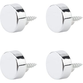 T Tulead Mirror Clips Wall-Mounted Mirror Brackets Zinc Alloy Mirror Holders for Walls Round Mirror Mounting Clips for 6-7mm Glass/Mirror Dresser Mirror Brackets Pack of 4