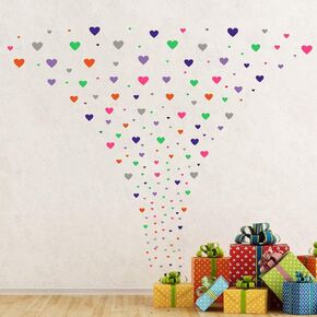6 مزيج الألوان مجموعة من 222 قلوب جدار صائق ديكور الحضانة لاصقة القلب جدار Parttern صائق الفينيل ملصقات للأطفال طفل غرفة نوم الشمال الديكور JWH156 (أحمر الخدود + الأخضر الساطع + البازلاء الخضراء + الأزرق المتوسط ​​+ الأزرق + الرمادي الداكن)