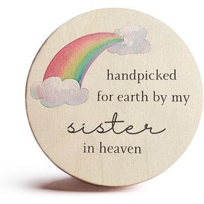 Handpicked By My Sister in Heaven Pregnancy Announcement Rainbow Baby Sign