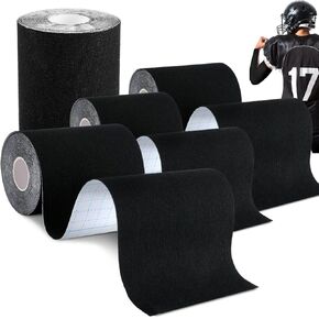 Jenaai 4 Pcs Football Turf Tape Sports Tape Extra Wide Athletic Turf Tape Waterproof Flexible for Arms Sticky Tape for Athlete and Sport Trainers Accessories, 5.5 Yards Each Roll(White)