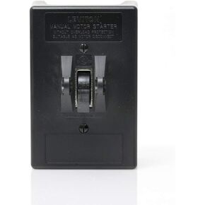 Leviton N1303-TDS 30 Amp, 600 Volt, Toggle Three-Pole AC Manual Motor Controller In Type 1 Thermoplastic Enclosure with Metal Back Plate, Industrial Grade, Grounded To Enclosure, Back & Side Wired - Black