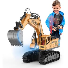 Remote Control Forklift- 11 Channel Full Functional Professional RC Forklift Construction Toys with Lights and Sounds, Engineering Car Toy Boy Gift