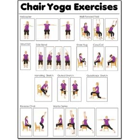 ESyem Posters Posters Chair Yoga Practice Poster for Seniors Yoga Room Poster Canvas Painting Posters And Prints Wall Art Pictures for Living Room Bedroom Decor 12x16inch(30x40cm) Unframe-style