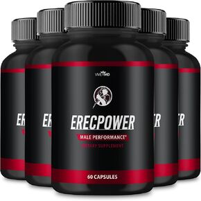 Erecpower Capsules Multivitamin Men Health Supplement, Erecpower Pills Multivitamin Advanced Formula Maximum Strength, Erecpower Natural Support Formula, Erec Power Vitamin Pills Reviews (5 Pack)