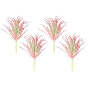 PATIKIL Artificial Succulent Plants, 4 Pack Small Fake Plants Faux Succulents Plant Unpotted for Home Garden Decoration, Pink