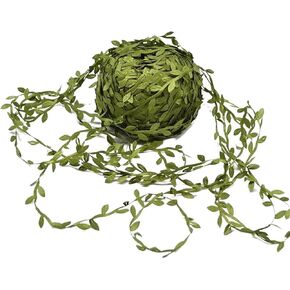 10M Custom Garland Baby Shower Banner Artificial Vines Leaves String Trim Ribbon Wild Jungle Botanical Greenery for Baby Shower Party Wedding Home Wreaths & DIY Craft
