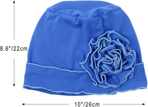DRESHOW Turban Headwear for Women Flower Caps Chemo Cap for Cancer Patient African Hair Cover Beanie Headwraps Hair Loss Hat in Saudi Arabia