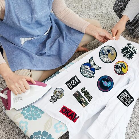 Wikineon Iron On Patch, Treat People with Kindness Applique Patch - Rose Embroidered Badge Iron On/Sew On DIY Clothing Accessories, Perfect for Backpack Jackets Clothes Hats Jeans T-Shirt in Kuwait